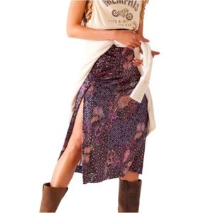 Free People Romano Velvet Midi NWT Paisley